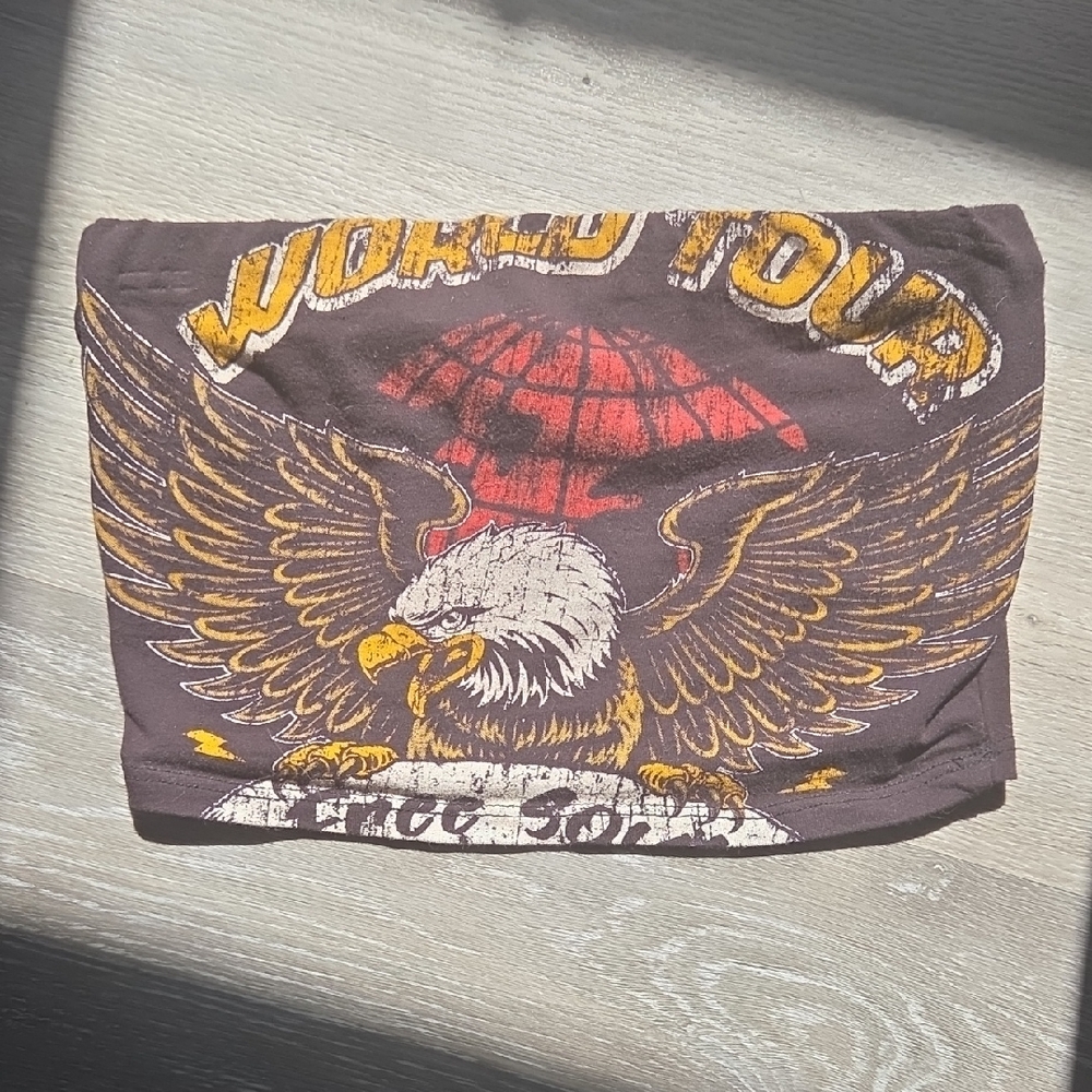 World Tour Graphic Tee Tube Top